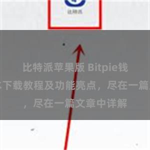 比特派苹果版 Bitpie钱包最新版本下载教程及功能亮点，尽在一篇文章中详解