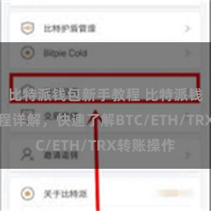 比特派钱包新手教程 比特派钱包转账教程详解，快速了解BTC/ETH/TRX转账操作