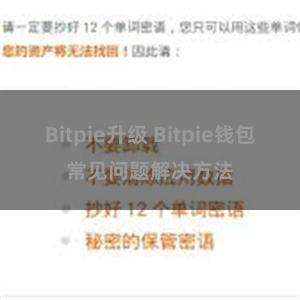 Bitpie升级 Bitpie钱包常见问题解决方法