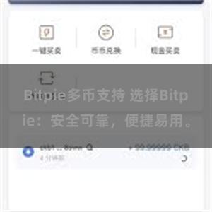 Bitpie多币支持 选择Bitpie：安全可靠，便捷易用。