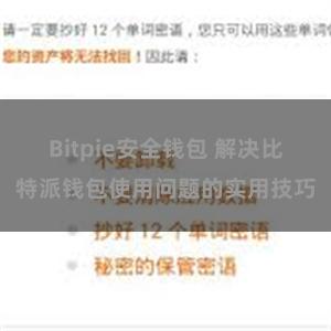 Bitpie安全钱包 解决比特派钱包使用问题的实用技巧