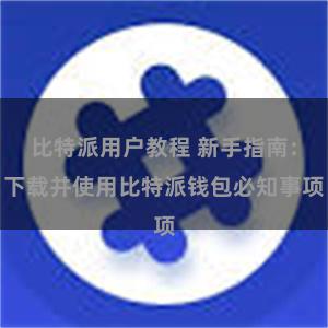 比特派用户教程 新手指南：下载并使用比特派钱包必知事项