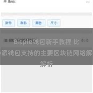 Bitpie钱包新手教程 比特派钱包支持的主要区块链网络解析