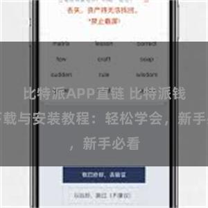 比特派APP直链 比特派钱包下载与安装教程：轻松学会，新手必看