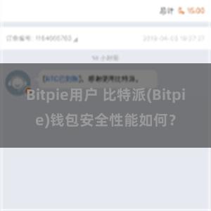 Bitpie用户 比特派(Bitpie)钱包安全性能如何？