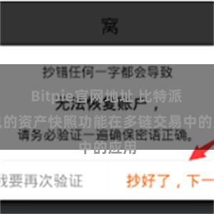 Bitpie官网地址 比特派钱包的资产快照功能在多链交易中的应用