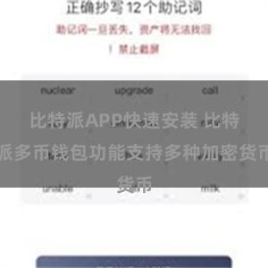 比特派APP快速安装 比特派多币钱包功能支持多种加密货币